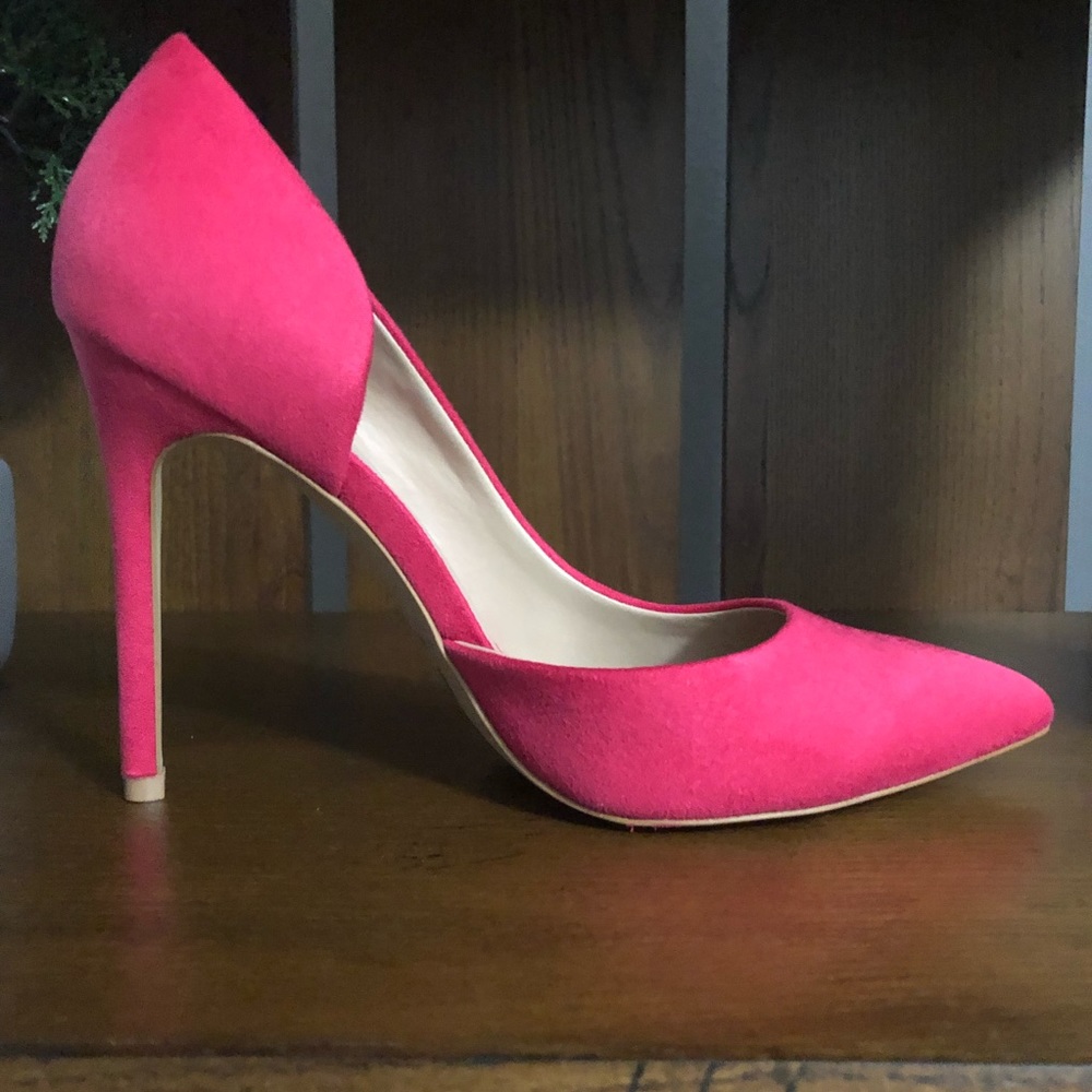 Mix No. 6 Hot Pink Faux Suede Stilettos 4” Heel Size 6.5 NWOB - Picture 5 of 9